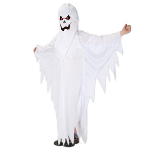 Children White Ghost <b>Costume</b> Halloween Cosplay Outfit with <b>Mask</b> - Product Image 5