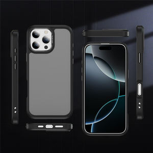 Coque de télé<span class=keywords><strong>phone</strong></span> antichoc translucide mate en PC+TPU avec cadre métallique pour appareil photo, compatible iPhone 17 Air 16 Pro Max 15 14 Plus 13 <span class=keywords><strong>12</strong></span> - Product Image 3