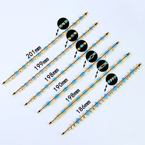 Fashion Turquoise <b>Gold</b> Plated 21k <b>Bracelet</b> Geometric Link Bohemia Style Jewelry for Women Accessories Gift - Product Image 6