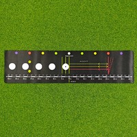 SwingPerfect Tapis d'entraînement de putting pour la longueur de frappe et le rythme, avec points d'amplitude 4 couleurs et aide à la décélération