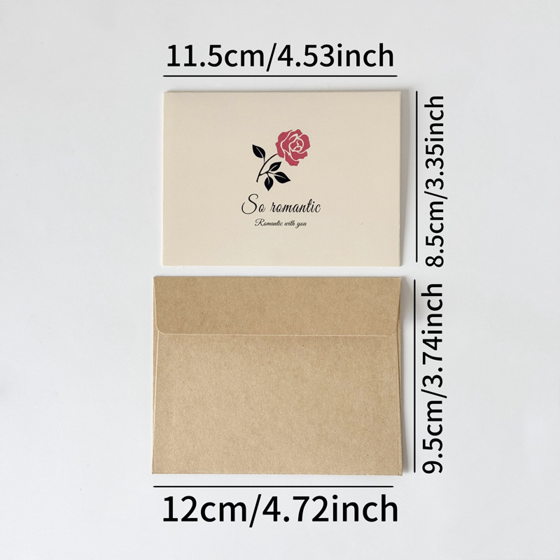 Rosa vintage (tarjeta + sobre)