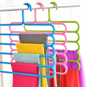 Five-Layer <b>Plastic</b> Pants Non-Slip Home <b>Wardrobe</b> Hanging Tie Rack for Clothing Storage - Product Image 4