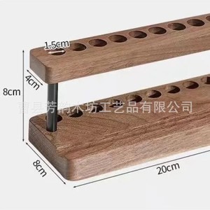 Organisateur de bureau en bois, porte-stylo multifonctionnel, rectangulaire, en bois massif, type sur pied, pour le rangement au bureau - Product Image 5