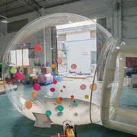 Tentes à bulles gonflables pour l'extérieur, pour les fêtes, dôme rebondissant portable pour le jardin, pour enfants, avec décoration de ballons