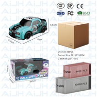 AiJH Voiture de course Rc 27Mhz avec lumières LED froides Mode voiture à quatre roues motrices Véhicule télécommandé Jouets