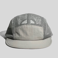 Casquette de camping légère en nylon vert olive à 5 panneaux en maille non structurée, séchage rapide, pour le sport et la course sur sentier, avec visière plate