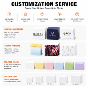 Bloc de Notas Personalizado con Impresión de Logotipo, Bloc de Notas Adhesivas para Escritorio, Papelería para Oficina, Escuela, Hogar, Regalos Promocionales - Product Image 3