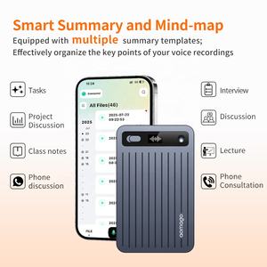 超薄型 64GB AIノート ボイスレコーダー ケース付き AIスマート デジタルボイスレコーダー アプリ連携 音声録音 マグネット式 会議用 - Product Image 4