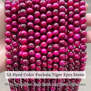 Sales Stone Beads JD AAAAA+ 15Colors 4 6 8 10 12 14mm Natural Stone Multicolor Tiger Eye Round Loose Beads For Jewelry Making