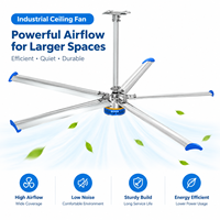 Ventilateur de plafond industriel HVLS 4,5 m (14,7 pi) 5 pales, moteur à aimant permanent, faible bruit, 9750 m³/min, économie d'énergie pour entrepôt