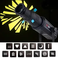 Projecteur à monture Bowens ZSYB YG90, 19 °   Snoot optique avec 20 motifs Gobo et 4 gels de couleur pour éclairages vidéo LED COB