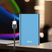 Chargeur mobile au lithium OEM, prix de gros, prise en charge de la charge rapide PD 20W, mini portable, câble intégré, métal, batterie externe 20000mAh