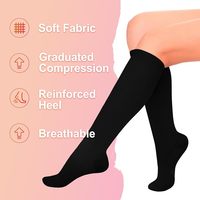 Chaussettes de sport en nylon 200N pour la circulation, chaussettes de randonnée par sublimation, chaussettes de course et de cyclisme, chaussettes de compression 20-30 mmHg, hauteur genou