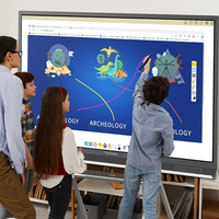 Tablette électronique interactive intelligente de 75 pouces, type de moniteur à écran tactile amélioré pour une utilisation à écran tactile