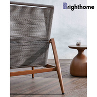 Ensemble de meubles de jardin en métal et corde, moderne, durable, pour patio et extérieur