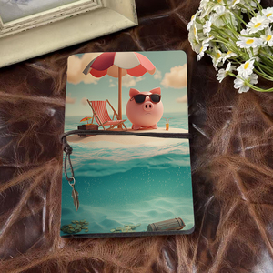 Cuaderno A6 Regalo de Pascua para que los gerentes den a los equipos como símbolos de unidad con alcancía Silla de playa Paraguas impreso en la ensenada - Product Image 2