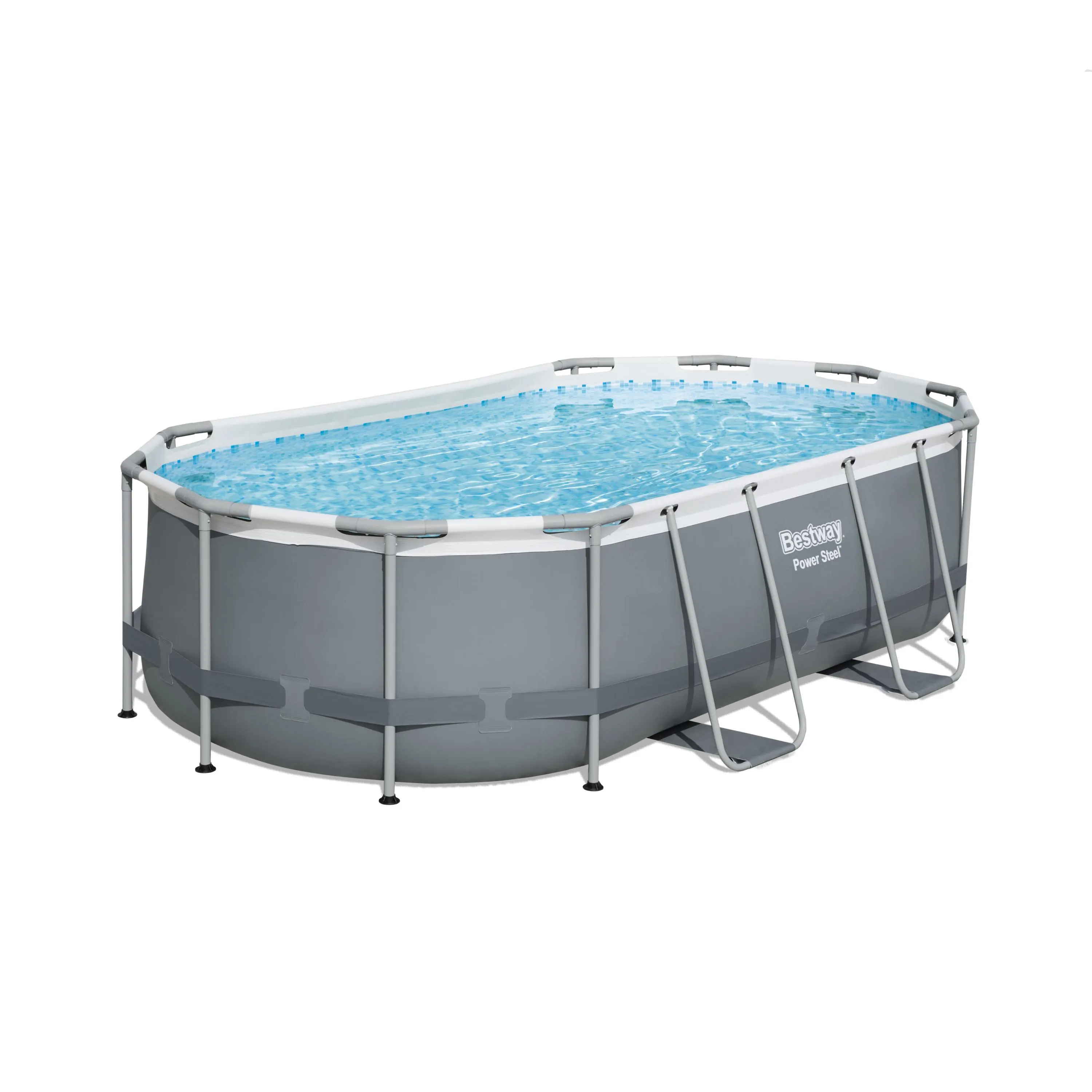 Bestway-Piscina sobre el suelo con bomba de filtro, 5614A, 3,05 m x 2,00 m x 84cm