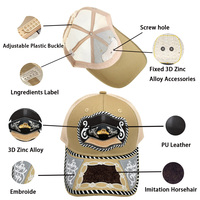 Gorra de Béisbol Unisex Personalizada con Logotipo de Herradura Metálica en 3D, Estilo Occidental, Étnico, Informal, para Pesca, Playa y Aire Libre