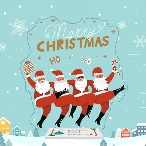 Adorno Navideño Personalizado con Grabado a Color, Ecológico, con Forma de Árbol Familiar, de Plástico, Estilo Anime, con Base Acrílica - Product Image 1