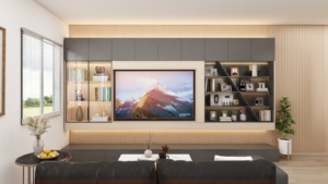 Wholesale Supplier Wooden Luxury Modern Design <b>Stand</b> Unit Wall <b>Mounted</b> Living Room <b>TV</b> Cabinets - Product Image 3