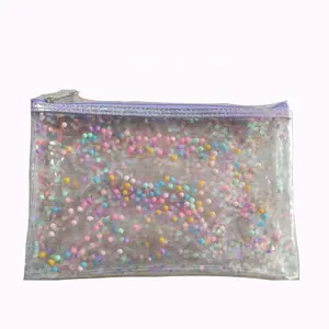 Mode hohe qualität pvc perlen glitter konfetti machen up kosmetik taschen