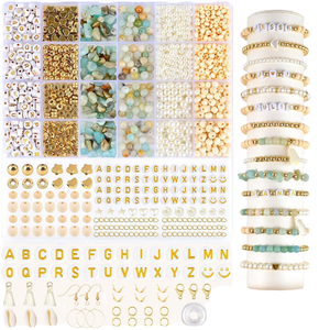 Hot Selling DIY <b>Bracelet</b> <b>Making</b> <b>Kit</b> for Women New Irregular Stone <b>Beads</b> Set for Mother's Day Plastic Jewelry <b>Making</b> Gift - Product Image 4