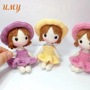 Mini poupées faites à la main pour filles, avec Crochet, faites à la main, modèle Au Amigurumi, 1 pièce - Product Image 4
