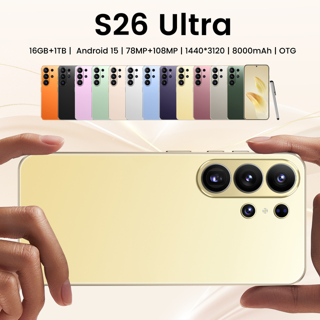 2026 Flagship S26 Ultra 5G Smartphone 16GB+1TB Android 15 7.3" 10-Core Unlocked Dual SIM Global Sales