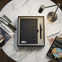 Carnet de notes A5 personnalisé en cuir avec fermeture magnétique, agenda rigide 2026, cadeau d'entreprise avec logo