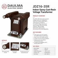 Le comptage et la protection utilisent un transformateur de tension 35 kV JDZ16-35R pour les applications de systèmes moyenne tension.