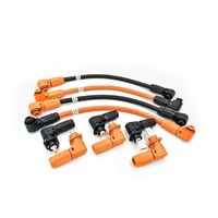 Connecteur de batterie de stockage d'énergie haute tension 1500V positionnable, prise de câble HV 120A avec câble EV 25mm²