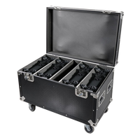 AICPOSE - Estuche de Transporte con Ruedas 4 en 1 para 44 Luces de Escenario, Compartimentos Fijos Independientes, Resistente a Impactos y Colisiones