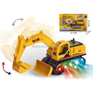 Excavadora eléctrica para niños, <span class=keywords><strong>juguete</strong></span> <span class=keywords><strong>de</strong></span> simulación <span class=keywords><strong>de</strong></span> música ligera, rueda Universal, modelo <span class=keywords><strong>de</strong></span> camión <span class=keywords><strong>de</strong></span> ingeniería, <span class=keywords><strong>juguete</strong></span> arriba y abajo, columpio - Product Image 2