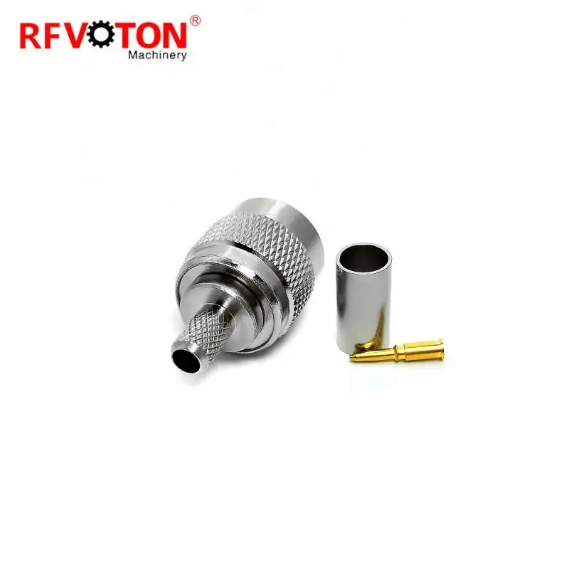 RF Coaxial cable connector TNC male straight for cable RG 58