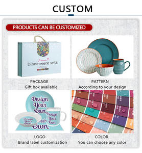 Juego <span class=keywords><strong>de</strong></span> cuenco y taza clásico rojo <span class=keywords><strong>de</strong></span> lujo <span class=keywords><strong>de</strong></span> 32 piezas personalizado nórdico <span class=keywords><strong>de</strong></span> China barato juego <span class=keywords><strong>de</strong></span> vajilla cuadrada creativa reactiva <span class=keywords><strong>de</strong></span> gres - Product Image 6