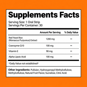 Tiras Orales de Coenzima Q10 al por Mayor para Apoyar el Metabolismo Energético, Tiras Solubles de CoQ10 - Product Image 2