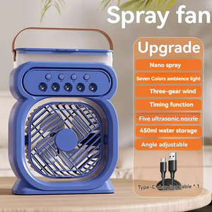 Ventilador 3 en 1, Mini Enfriador de Aire Doméstico, Luz Nocturna LED, Humidificador Portátil, Ventilador con Ajuste de Aire, Ventilador para Oficina y Hogar - Product Image 6