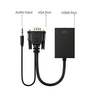 Precio al por mayor Convertidor VGA a HDTV de 1080p con adaptador de audio de 3,5mm Nueva condición para pantallas HDTV de escritorio Uso de cámara