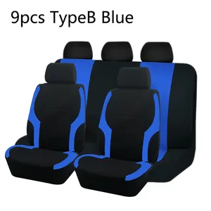 Универсальные чехлы для автомобильных сидений из серой ткани с подушкой безопасности, совместимой с 2 мм губкой, подходит для большинства автофургонов