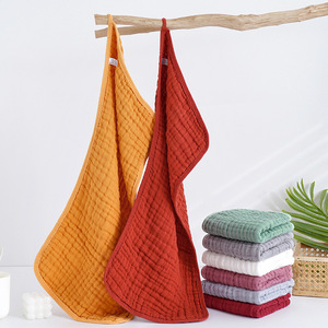 Factory Wholesale Organic Cotton 6 Layers Muslin Burp Cloths for Baby - Product Image 4