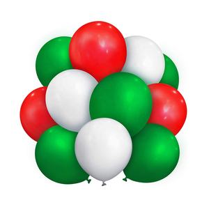 Fournitures de décoration pour fête de Noël, ballons en latex ronds de 12 pouces, vert clair, vert menthe, vert chasseur - Product Image 5