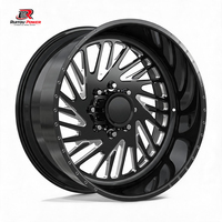 Jantes en alliage de luxe à déport profond pour tout-terrain 20x10 20x12 20x14 22 24 26 pouces finition chromée logo personnalisé Ruitou Power Services OEM/ODM