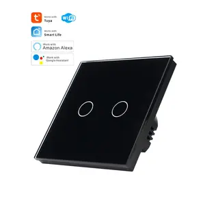 EU Hot Selling Smart Wifi Touch Wall Switch with APP Intelligent Remote Control Google Home Alexa Voice Control