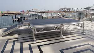 Scène mobile pour événements, concerts, mariages, scène d'assemblage facile à installer, contreplaqué antidérapant, hauteur réglable, à vendre - Product Image 4