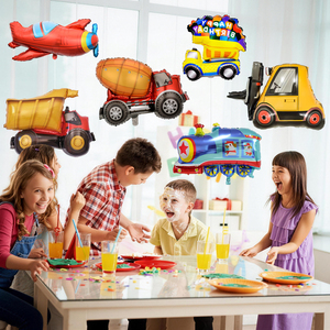 Ventes en gros de ballons de véhicules de dessins animés et de ballons en feuille métallique pour décorations de fêtes d'enfants - Product Image 2