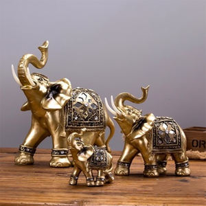 تمثال فيل من الراتنج الاصطناعي تمثال حظ الثروة للمكتب أو المنزل لهدايا عيد الميلاد أو الحلي المكتبية - Product Image 2