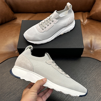 Sneakers de luxe en tricot style Old Money, chaussures de créateur ultra légères, plateforme décontractée