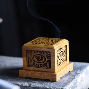 Bamboo <b>Incense</b> <b>Box</b> Hand Made Hollowed Out Design For Home Bedroom Use - Product Image 2