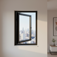 Ventanas Abatibles de Aluminio de Lujo Modernas Penjoy Premium con Aplicación Exterior y Resistencia a la Presión del Viento