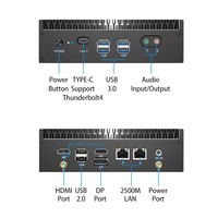 Mini PC de jeu sans ventilateur Barebone Intel Industrial I3 I5 I7 personnalisé Win10 Linux ordinateur sans ventilateur HTPC moniteur TV plus petit ordinateur de bureau